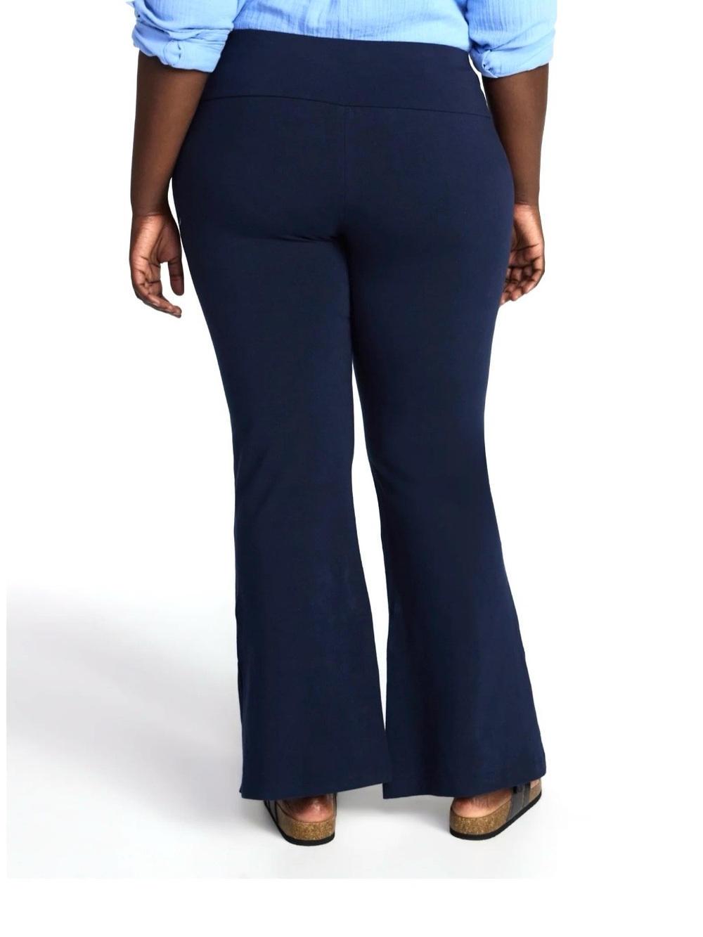 NEW Terra & Sky Women's Flare Leggings High Rise NAVY Size 2x - Picture 6 of 8